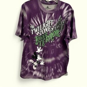 Disney Parks Twilight Zone Tower of Terror Mickey Glow in the dark tie dye tee